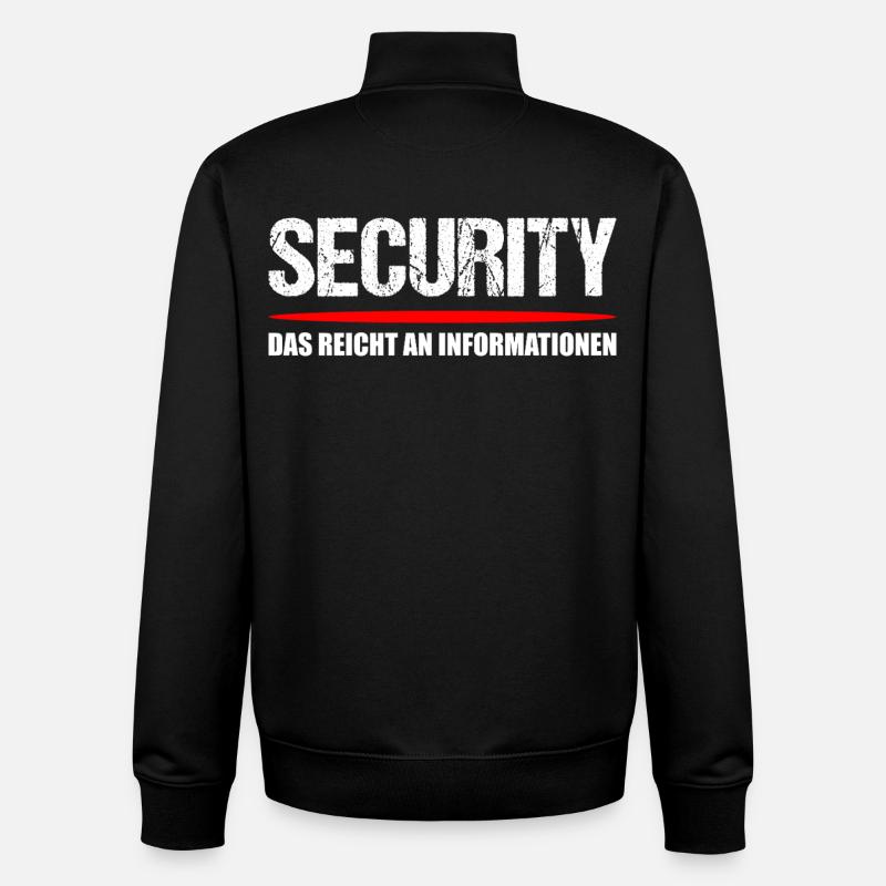 Security Türsteher Spruch - Unisex Organic Zip Sweatshirt von Stanley/Stella - Schwarz