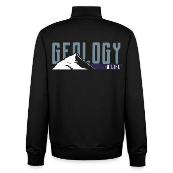 Geologie ist Leben - Unisex Organic Zip Sweatshirt von Stanley/Stella - Schwarz - Hinten - AI Model Male 185 light (185cm)