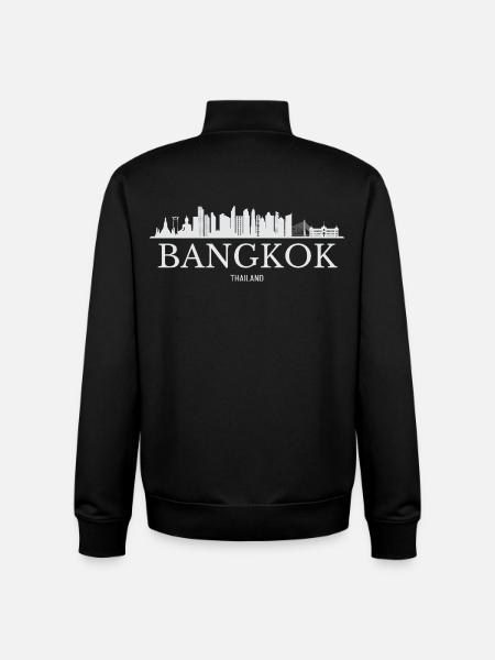 Bangkok Skyline, Bangkok Thailand - Unisex Organic Zip Sweatshirt by Stanley/Stella - black