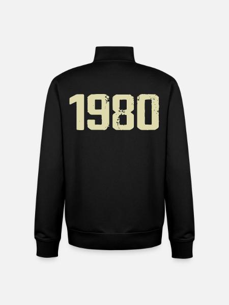 Jubilé 1980 - Sweat zippé unisexe en coton bio Stanley/Stella - noir