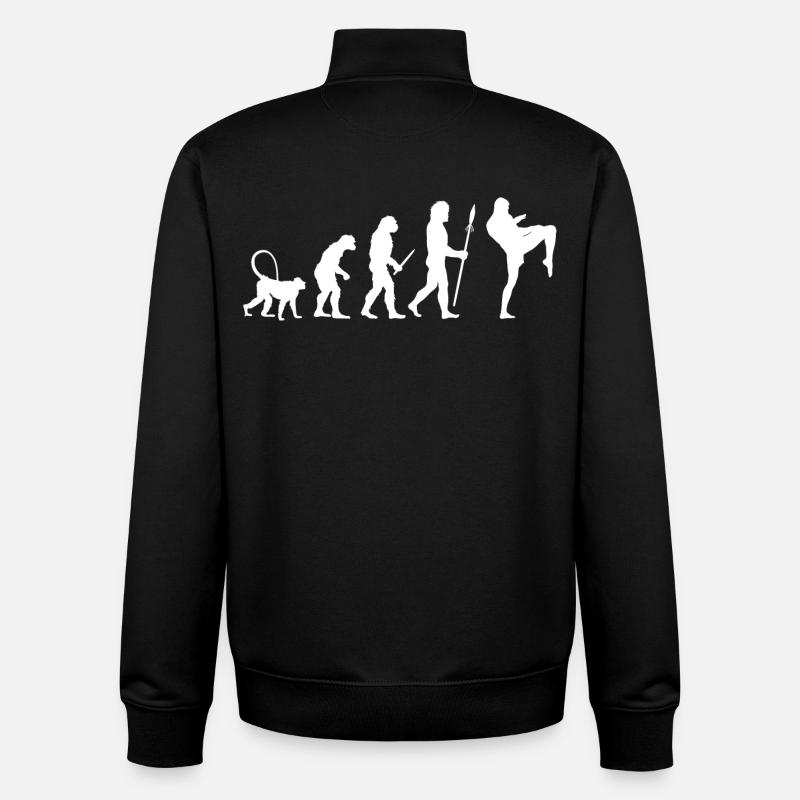 Development of a kickboxer - Unisex Organic Zip Sweatshirt by Stanley/Stella - black
