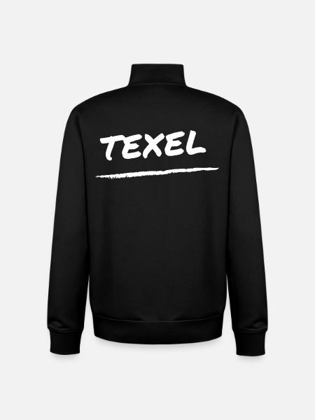 Texel lettering - Unisex Organic Zip Sweatshirt by Stanley/Stella - black