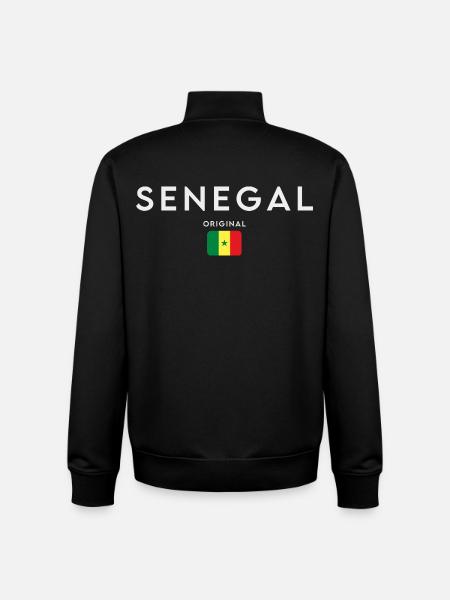 Senegalese flag, Senegalese pride - Unisex Organic Zip Sweatshirt by Stanley/Stella - black