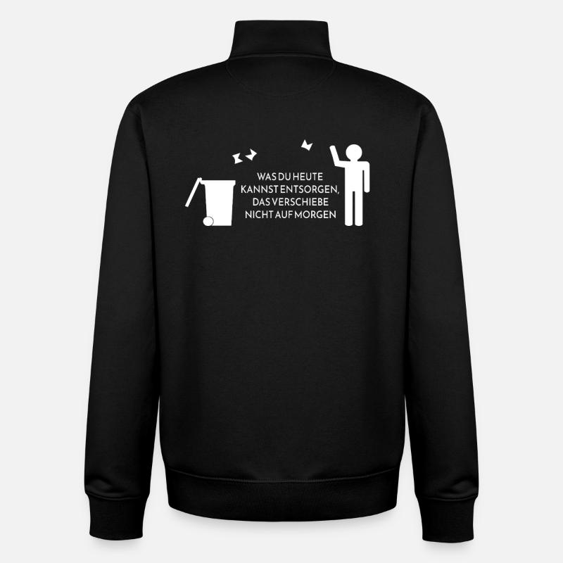entsorgen - Unisex Organic Zip Sweatshirt von Stanley/Stella - Schwarz