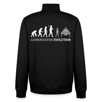 Gamemaster Evolution – Tabletop RPG Design - Unisex Organic Zip Sweatshirt by Stanley/Stella - black - Back - AI Model Male 185 light (185cm)