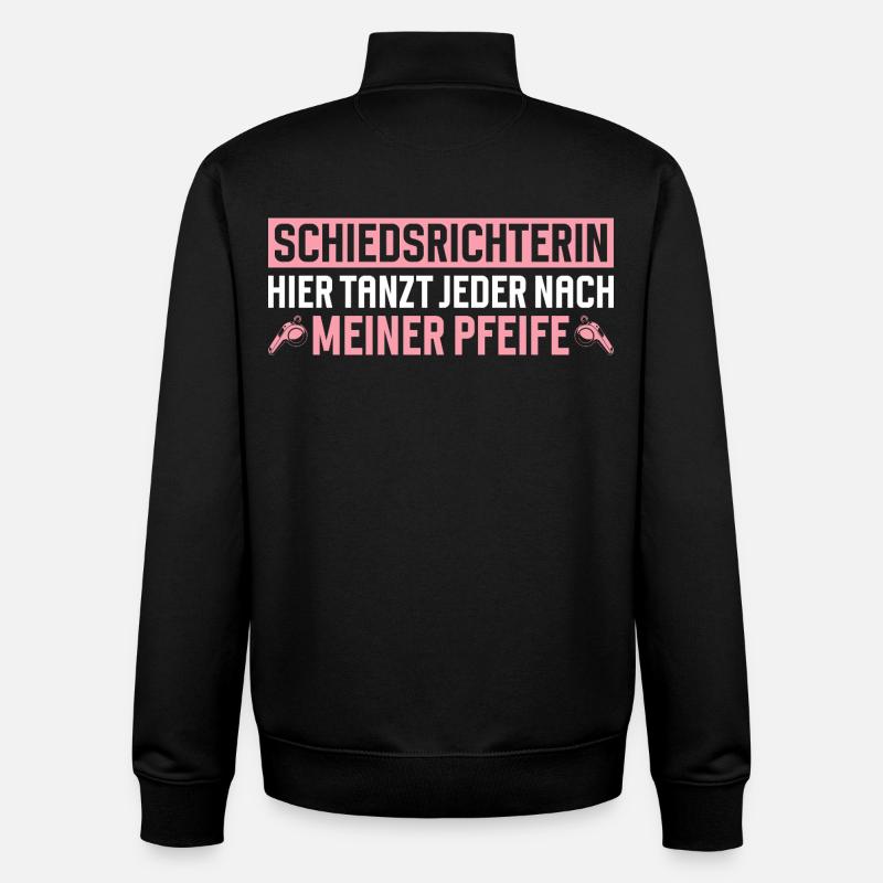 Referee Referee Gift - Unisex Organic Zip Sweatshirt by Stanley/Stella - black