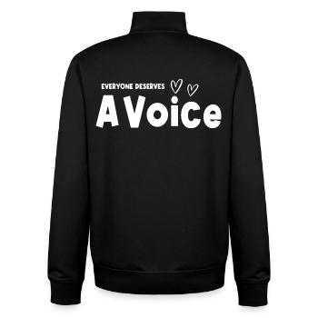 Tout le monde mérite un orthophoniste vocal - Sweat zippé unisexe en coton bio Stanley/Stella - noir - Dos - AI Model Male 185 light (185cm)