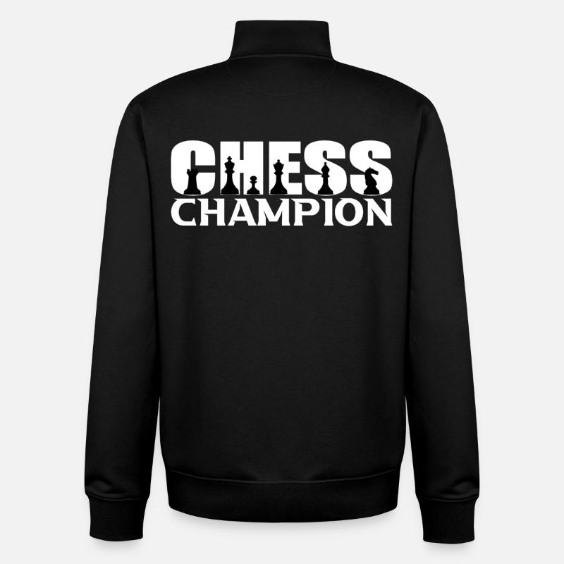 Échecs - Sweat zippé unisexe en coton bio Stanley/Stella - noir
