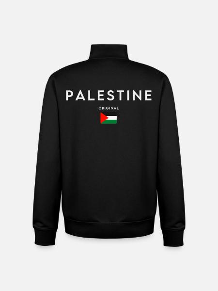 Flag of Palestine, Palestinian pride - Unisex Organic Zip Sweatshirt by Stanley/Stella - black