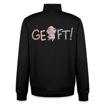 Done! Sheep - Unisex Organic Zip Sweatshirt by Stanley/Stella - black - Back - AI Model Male 185 light (185cm)