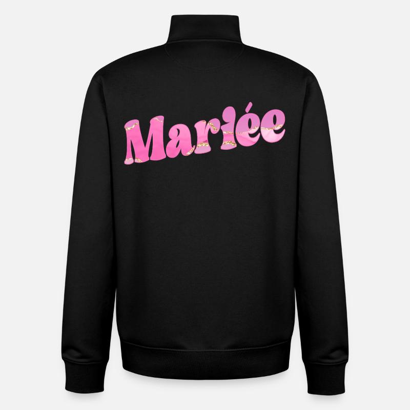 Bride Wedding - Unisex Organic Zip Sweatshirt by Stanley/Stella - black