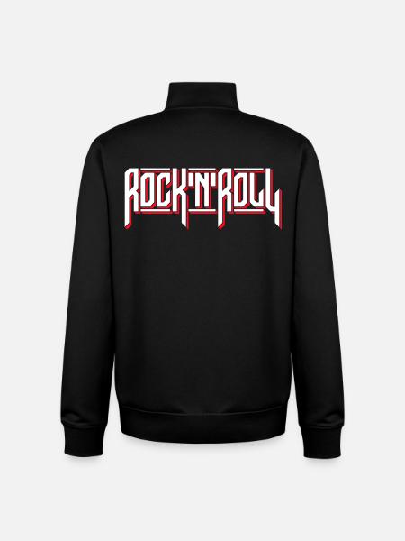 Rock'N'Roll Custom Typography Logo - Unisex Organic Zip Sweatshirt von Stanley/Stella - Schwarz
