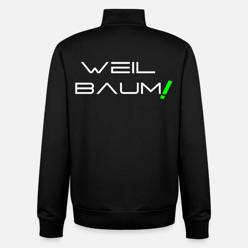 Parce qu’arbre ! - Sweat zippé unisexe en coton bio Stanley/Stella - noir