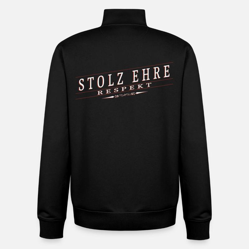 Stolz, Ehre, Respekt - Unisex Organic Zip Sweatshirt von Stanley/Stella - Schwarz