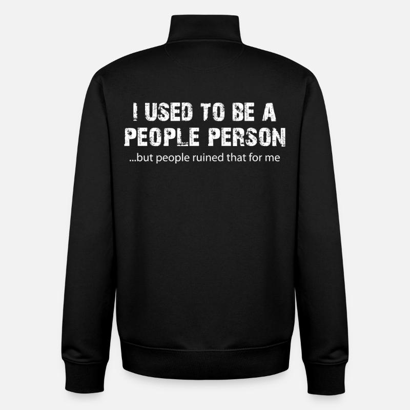 J’étais quelqu’un de drôle de sociable - Sweat zippé unisexe en coton bio Stanley/Stella - noir