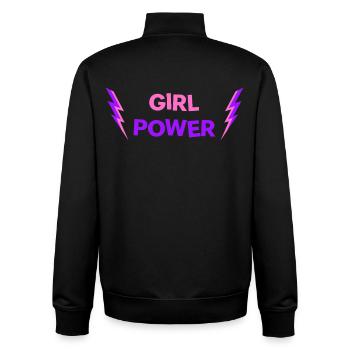 GIRL POWER - lucky charms for girls and women - Unisex Organic Zip Sweatshirt by Stanley/Stella - black - Back - AI Model Male 185 light (185cm)