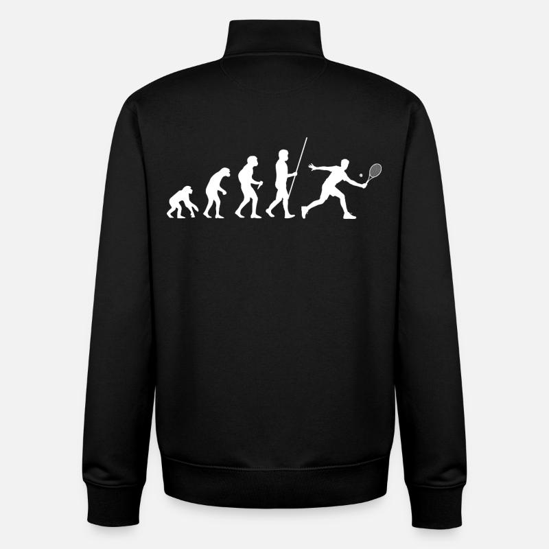 Tennis Evolution - Unisex Organic Zip Sweatshirt by Stanley/Stella - black