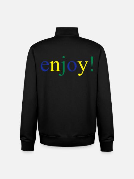 enjoy - Unisex Organic Zip Sweatshirt by Stanley/Stella - black