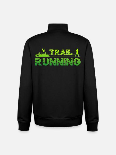 Trail Running Eagle Mountains Skog Sko Profil Grønn - Unisex genser med glidelås i økologisk bomull Stanley/Stella - svart