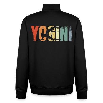 Yogini Vintage Look - Unisex Organic Zip Sweatshirt von Stanley/Stella - Schwarz - Hinten - AI Model Male 185 light (185cm)