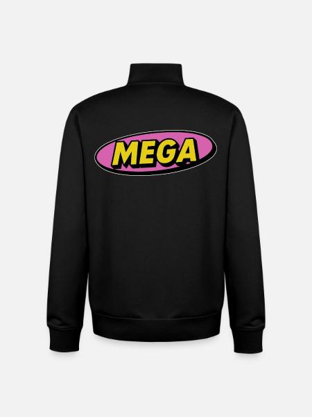 Mega comic retro lettering word - Unisex Organic Zip Sweatshirt by Stanley/Stella - black