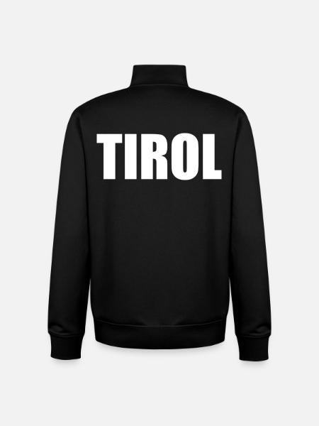 TIROL logo white - Unisex Organic Zip Sweatshirt by Stanley/Stella - black