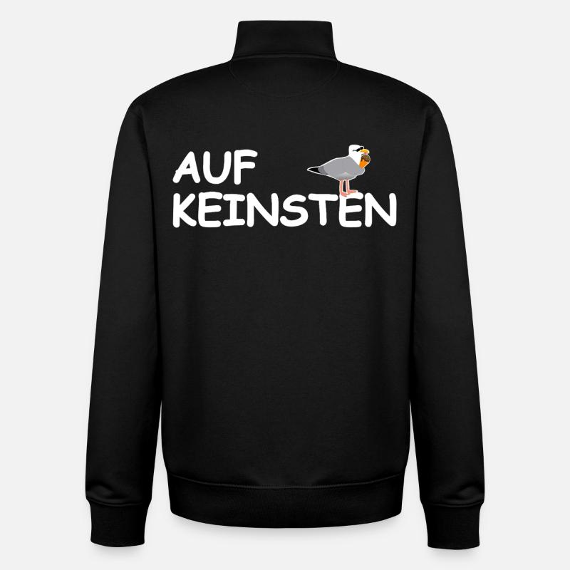 Sur aucune mouette - Sweat zippé unisexe en coton bio Stanley/Stella - noir