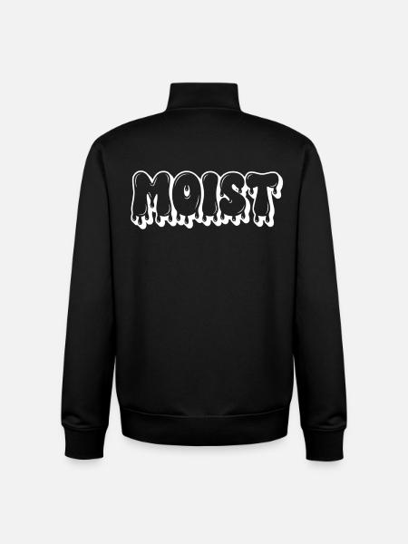 Feuchter tropfender Text - Unisex Organic Zip Sweatshirt von Stanley/Stella - Schwarz
