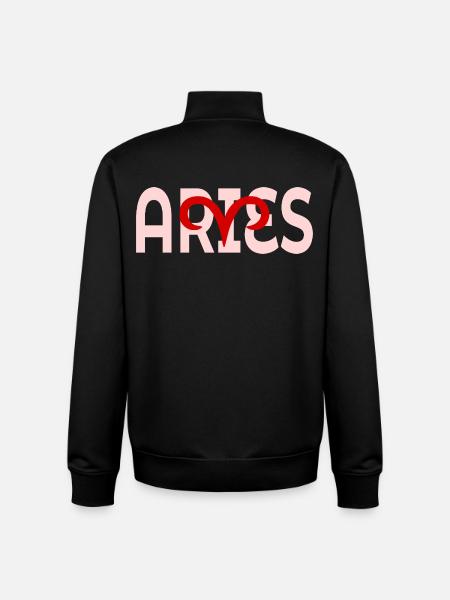 Birthday Aries March April - Unisex Organic Zip Sweatshirt by Stanley/Stella - black