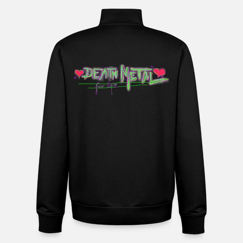deathmetal for life - Unisex Organic Zip Sweatshirt by Stanley/Stella - black