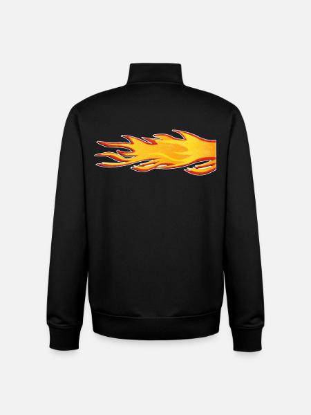 Flame Burning Tail Exhaust - Unisex Organic Zip Sweatshirt by Stanley/Stella - black