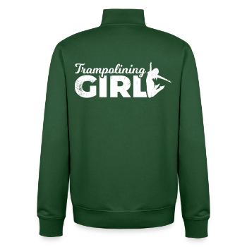 Trampoline jumper - Unisex Organic Zip Sweatshirt by Stanley/Stella - bottle green - Back - AI Model Male 185 dark (185cm)