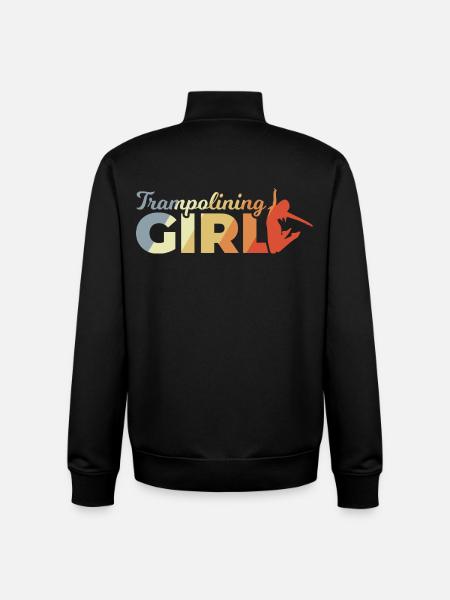 Lustiges Trampolin Mädchen - Unisex Organic Zip Sweatshirt von Stanley/Stella - Schwarz