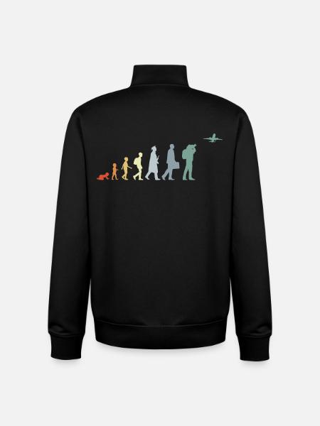 Airplane Observer Evolution - Unisex Organic Zip Sweatshirt by Stanley/Stella - black