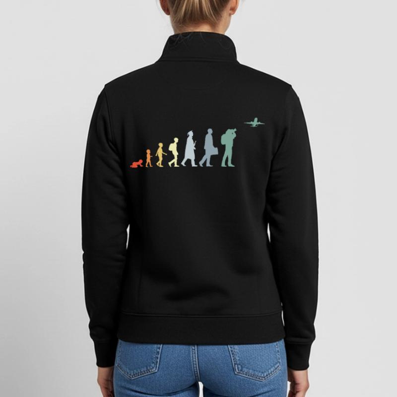 Airplane Observer Evolution Unisex Organic Zip Sweatshirt by Stanley/Stella