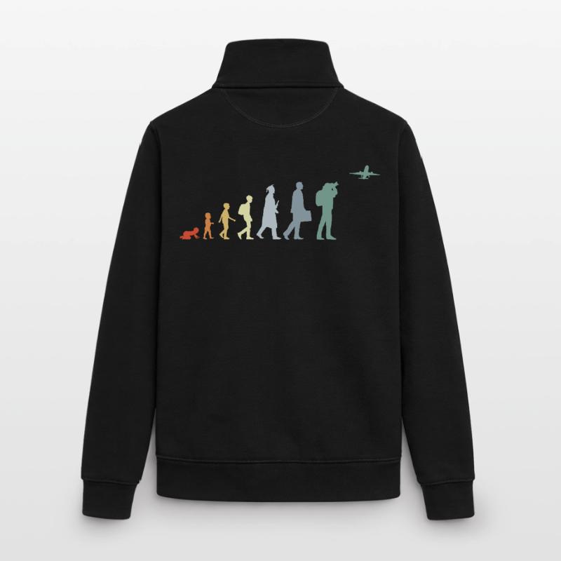 Airplane Observer Evolution Unisex Organic Zip Sweatshirt by Stanley/Stella