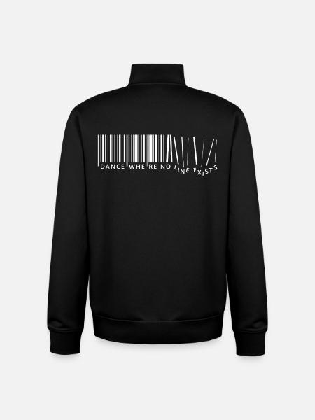 dance where no line exists - Unisex Organic Zip Sweatshirt by Stanley/Stella - black