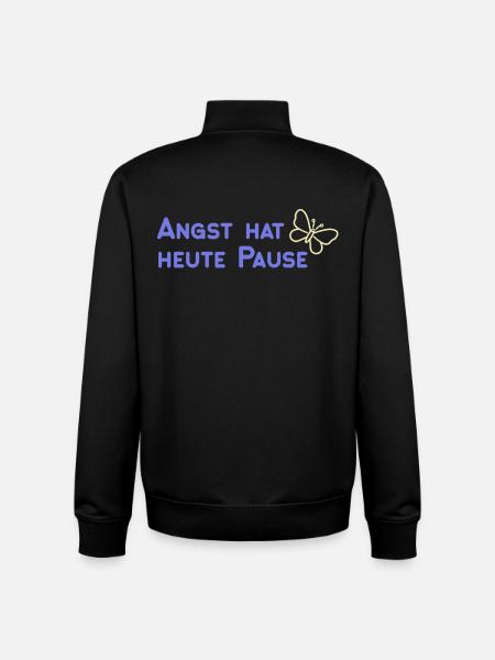 Angst hat heute Pause - Unisex Organic Zip Sweatshirt von Stanley/Stella - Schwarz