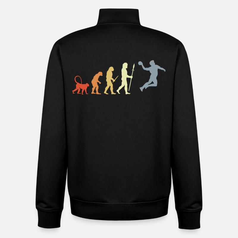 Evolution Handballer - Unisex Organic Zip Sweatshirt von Stanley/Stella - Schwarz