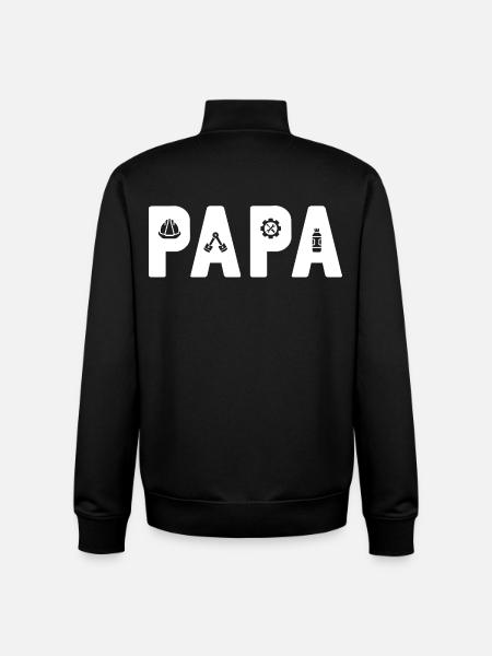 PAPA Engineer: The Mechanical Dad - Unisex Organic Zip Sweatshirt by Stanley/Stella - black