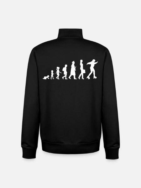 De fille à patineuse à roulettes - Sweat zippé unisexe en coton bio Stanley/Stella - noir