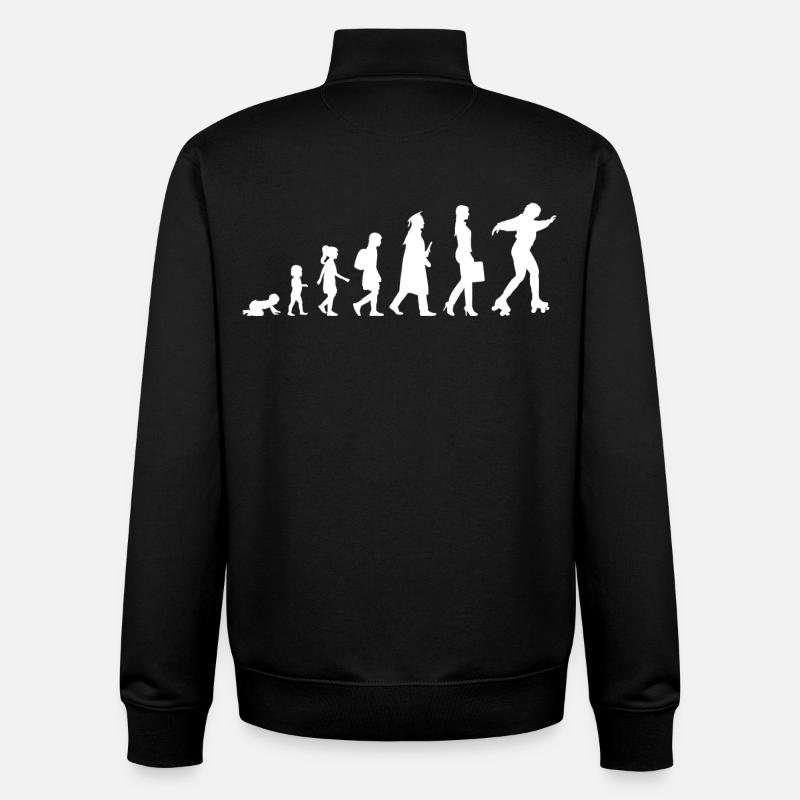 Vom Mädchen zur Rollschuhläuferin - Unisex Organic Zip Sweatshirt von Stanley/Stella - Schwarz