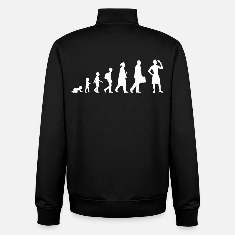 Eiscreme Evolution - Unisex Organic Zip Sweatshirt von Stanley/Stella - Schwarz