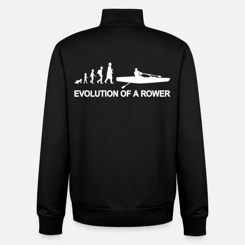 Kind zum Ruderer Evolution - Unisex Organic Zip Sweatshirt von Stanley/Stella - Schwarz