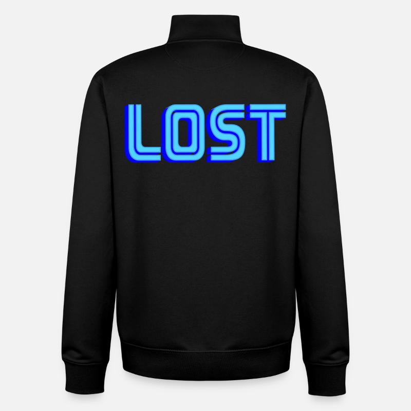 LOST | Farben änderbar - Unisex Organic Zip Sweatshirt von Stanley/Stella - Schwarz