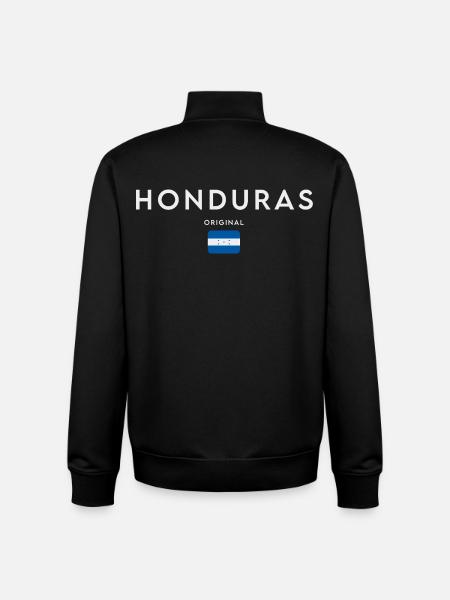 Flag of Honduras, Honduran pride - Unisex Organic Zip Sweatshirt by Stanley/Stella - black