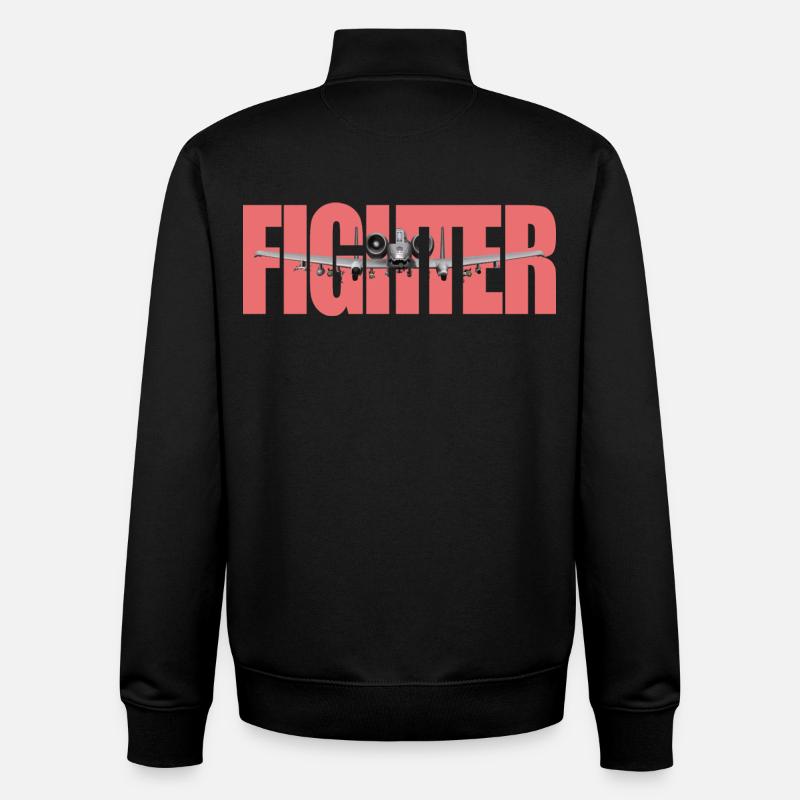 Fighter A-10 Thunderbolt II - Unisex Organic Zip Sweatshirt by Stanley/Stella - black