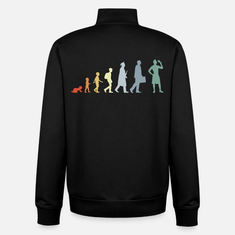 Evolution Cream Lovers - Unisex Organic Zip Sweatshirt by Stanley/Stella - black