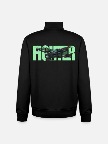 Fighter Su-25 - Unisex Organic Zip Sweatshirt by Stanley/Stella - black