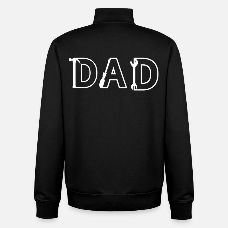 Lettres d’outil DAD - Sweat zippé unisexe en coton bio Stanley/Stella - noir